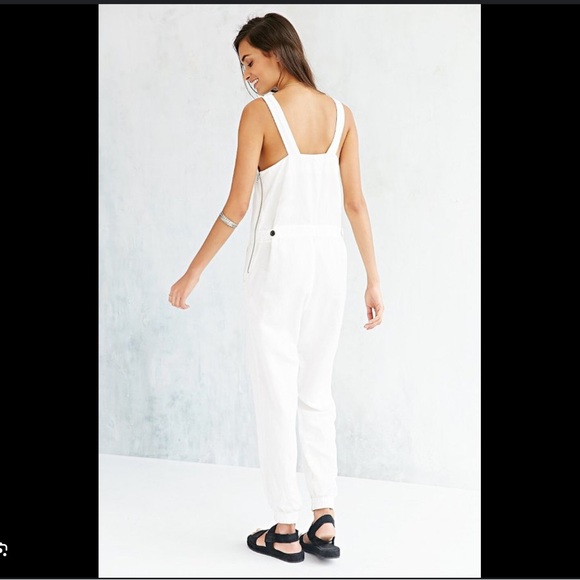 Ivory Chambray Overalls - Picture 2 of 12